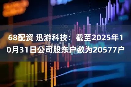 68配资 迅游科技：截至2025年10月31日公司股东户数为20577户